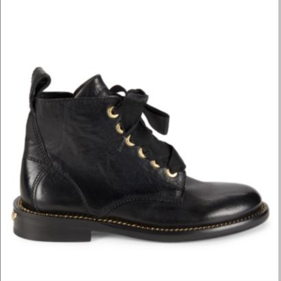 Zadig & VoltaireLaureen Jumbo-Lace Leather Zip Boots - Picture 1 of 14